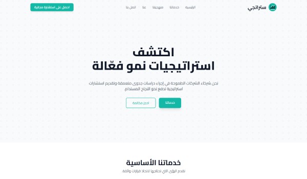 تصميم موقع استشارات أعمال